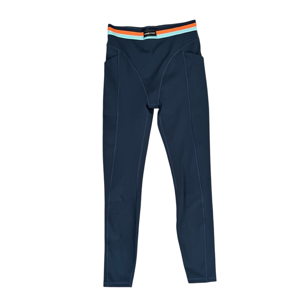Savage X Fenty Blue Leggings with Colorful Waistband - size S